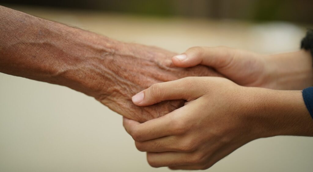 Holding Hands between multiple generations